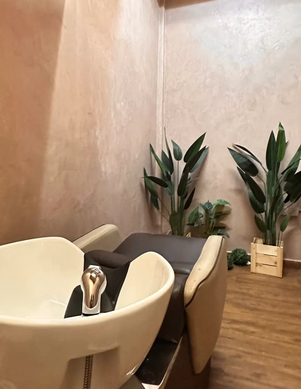 Hair styling at a+b Hair Studio